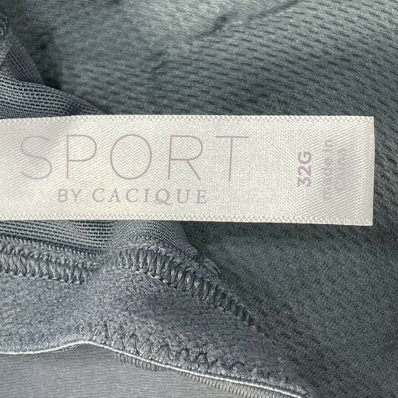 SPORT by CACIQUE Bra Medium Impact Lightly Lined Gray Size 32G - Picture 4 of 5